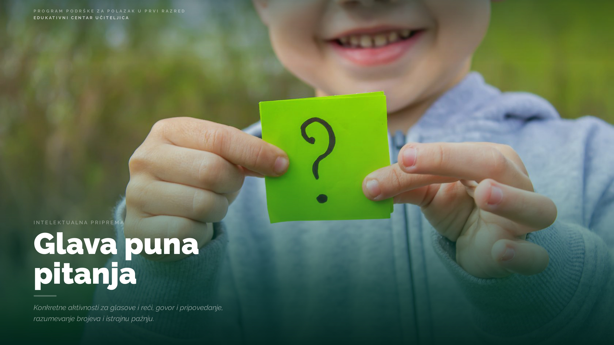 Glava puna pitanja — naslovna strana