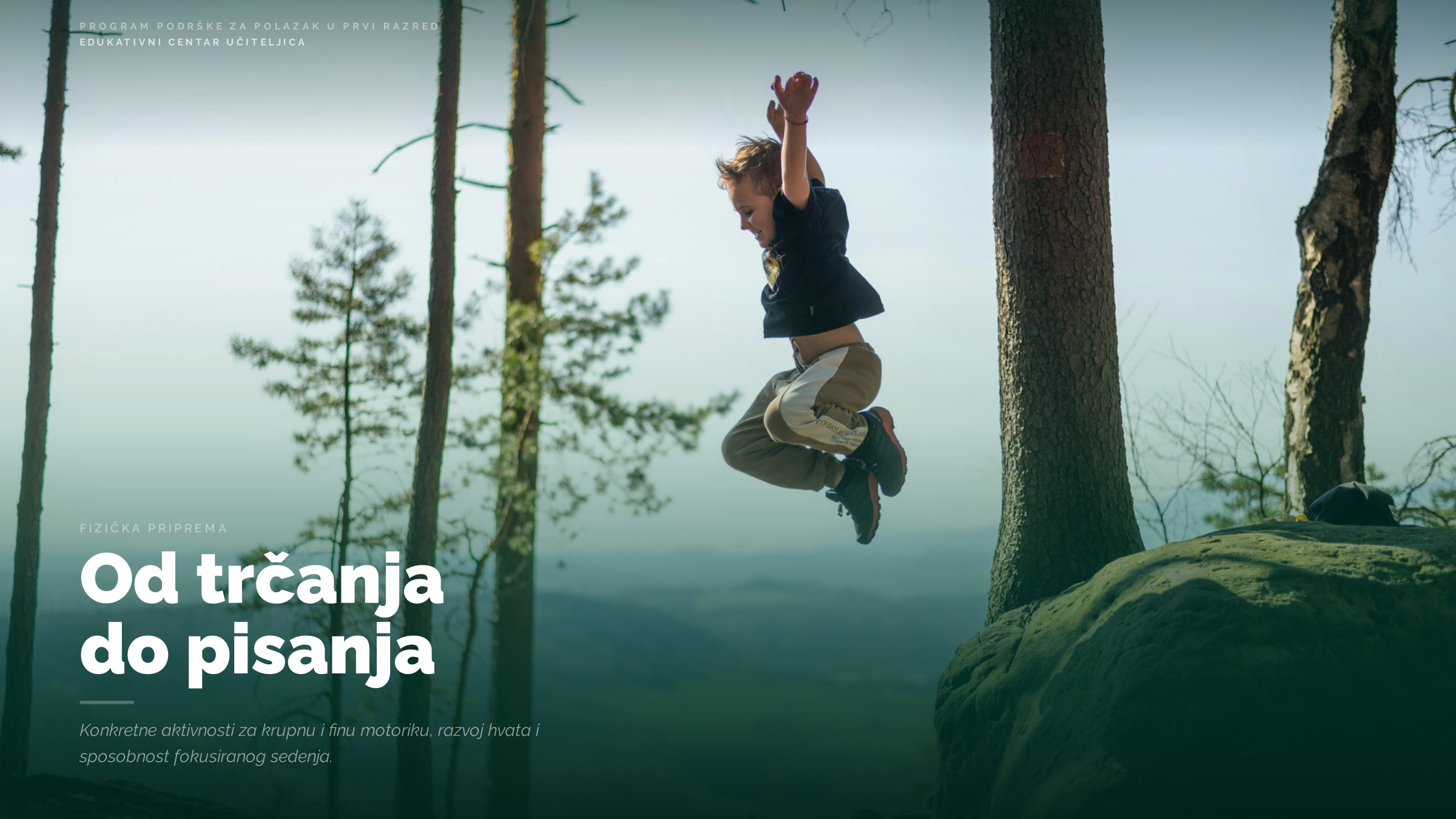 Od trčanja do pisanja — naslovna strana